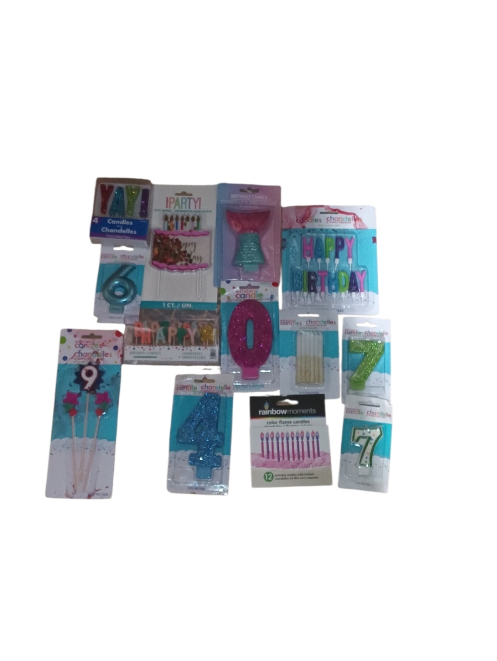 Assorted Birthday Number & Candle Set - Multi-Color by Amscan